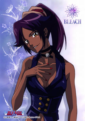 Yoruichi Shihouin Purple Art Wallpaper