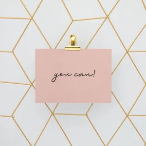 You Can - Pink Card On A Gold Background Wallpaper