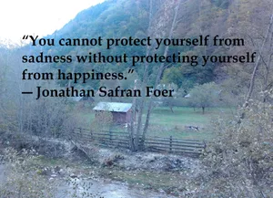 You Cannot Protect Yourself From Sadness Quote Wallpaper