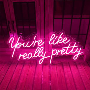 You're Pretty Pink Led Light Wallpaper