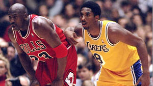 Young Kobe Bryant And Michael Jordan Wallpaper