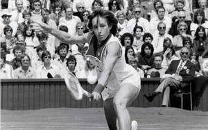 Young Martina Navratilova In Monochrome Wallpaper
