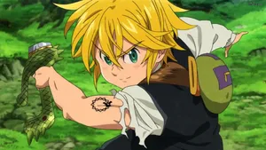 Young Meliodas Holding Dragon Handle Wallpaper