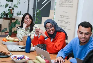 Young People Working Together Wallpaper