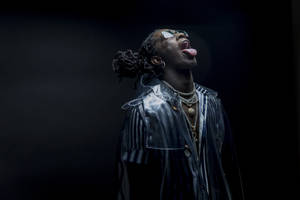 Young Thug In Black Photoshoot Wallpaper