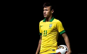 Younger Neymar Jr. In Cbf Wallpaper