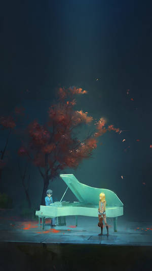 Your Lie In April Kaori And Kosei Wallpaper