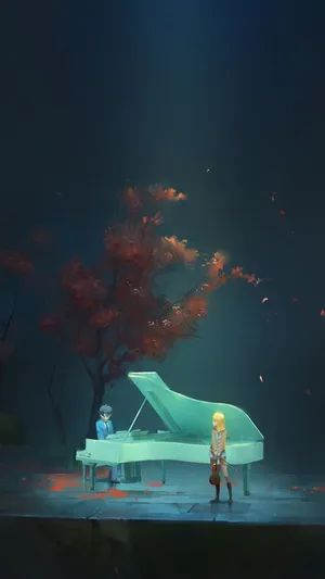 Your Lie In April Kaori And Kosei Wallpaper