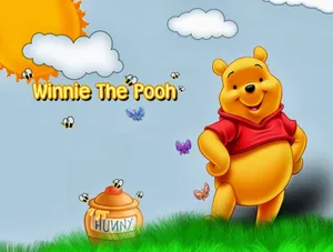 Your Little One Will Love Working On Their School Projects While Snuggled Up With Winnie The Pooh. Wallpaper