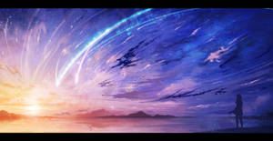 Your Name Cosmic Anime Sky Wallpaper