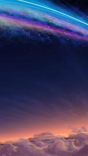 Your Name Iphone Meteor Trails Sky Wallpaper