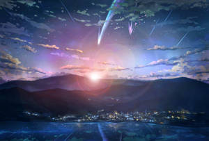 Your Name Itomori Skyline Wallpaper