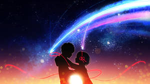 Your Name Red String Silhouette Wallpaper