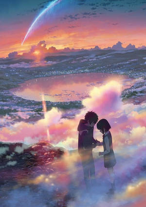 Your Name Taki, Mitsuha And The Sky Wallpaper