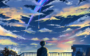 Your Name Taki Tachibana And Comet Wallpaper