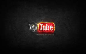 Youtube Logo In Blazing Fire Wallpaper