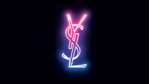 Ysl Pink And Blue Lights Wallpaper