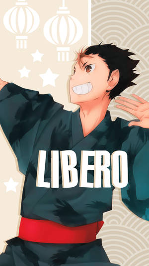 Yu Nishinoya Libero In Kimono Wallpaper