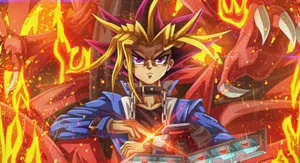 Yugioh Yugi On Fire Wallpaper