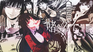 Yumeko Jabami Collage Gambling Excitement Wallpaper