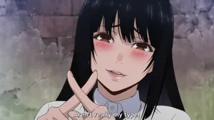 Yumeko Jabami In Kakegurui Crossing Her Fingers Wallpaper