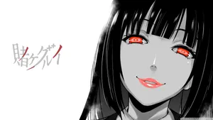 Yumeko Jabami In Kakegurui Smiling Evilly Wallpaper