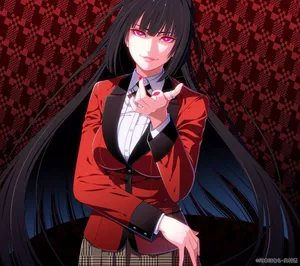 Yumeko Jabami With Taunting Look Kakegurui Wallpaper