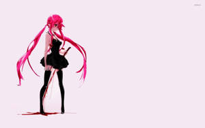 Yuno Gasai Black And Pink Wallpaper