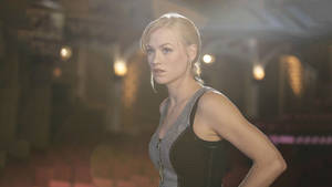 Yvonne Strahovski In Theater Auditorium Wallpaper