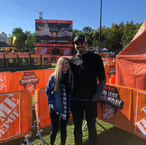 Zach Eflin And Wife College Gameday Wallpaper