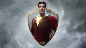 Zachary Levi Shazam Dc Logo Wallpaper