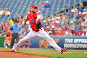 Zack Wheeler Winding Up Wallpaper