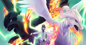 Zekrom And Reshiram Preparing Wallpaper