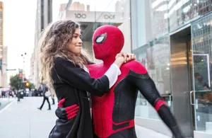 Zendaya With Spider Man Wallpaper