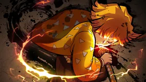 Zenitsu Agatsuma Artwork Wallpaper