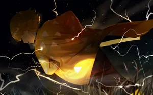 Zenitsu Agatsuma Charging Attack Wallpaper