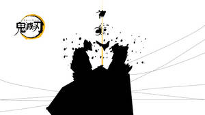 Zenitsu Jump Attack Silhouette Wallpaper