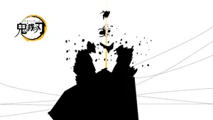 Zenitsu Jump Attack Silhouette Wallpaper