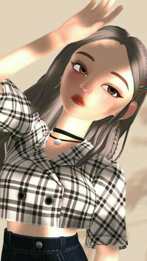 Zepeto Aesthetic Silhouetted Girl Wallpaper