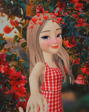 Zepeto Romantic Girlfriend Wallpaper