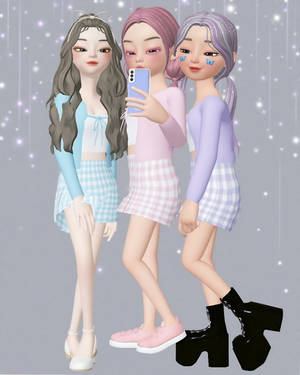 Zepeto Three Besties Wallpaper