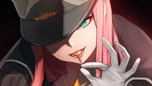 Zero Two And Lollipop Wallpaper