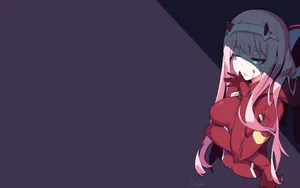 Zero Two Licking Blood Wallpaper