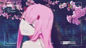 Zero Two On Film Wallpaper