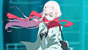 Zero Two With Red Scarf Wallpaper