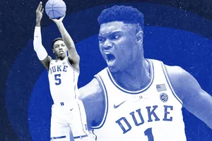 Zion Williamson Blue Monochrome Wallpaper