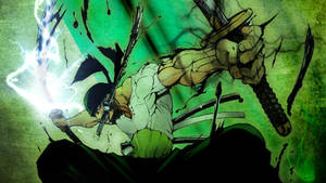 Zoro Anime Boy With Swords Wallpaper