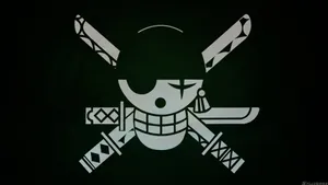 Zoro's Jolly Roger Flag Wallpaper