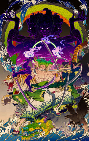 Zoro Wano Ashura Wallpaper