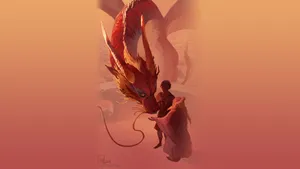 Zuko With Iroh And Dragon Wallpaper